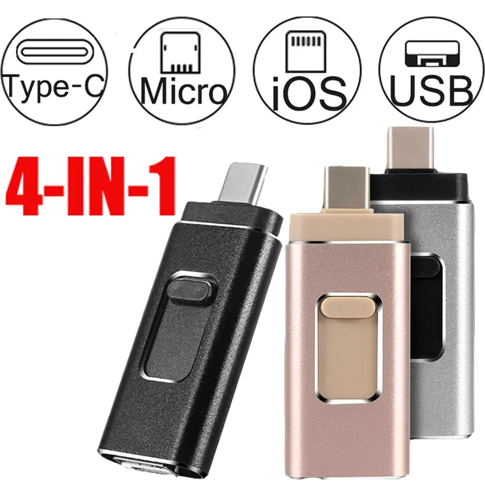 QuadraLink 256GB USB 3.0 Multi-Device Flash Drive